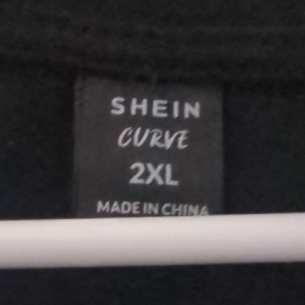 SHEIN Black Sweatshirt with Neon Splatter - Picture 2 of 2